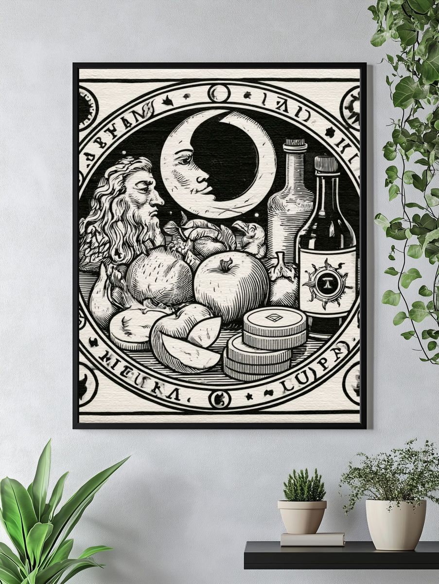 Alchemical Still Life Illustration Poster. — room view 4