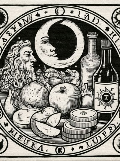 Alchemical Still Life Illustration Poster.