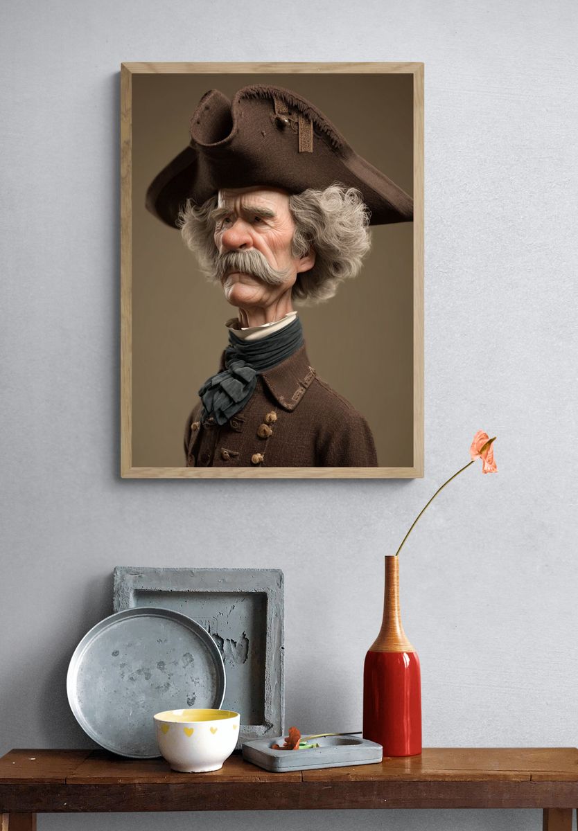 Colonial Gentleman Portrait Print. — room view 3