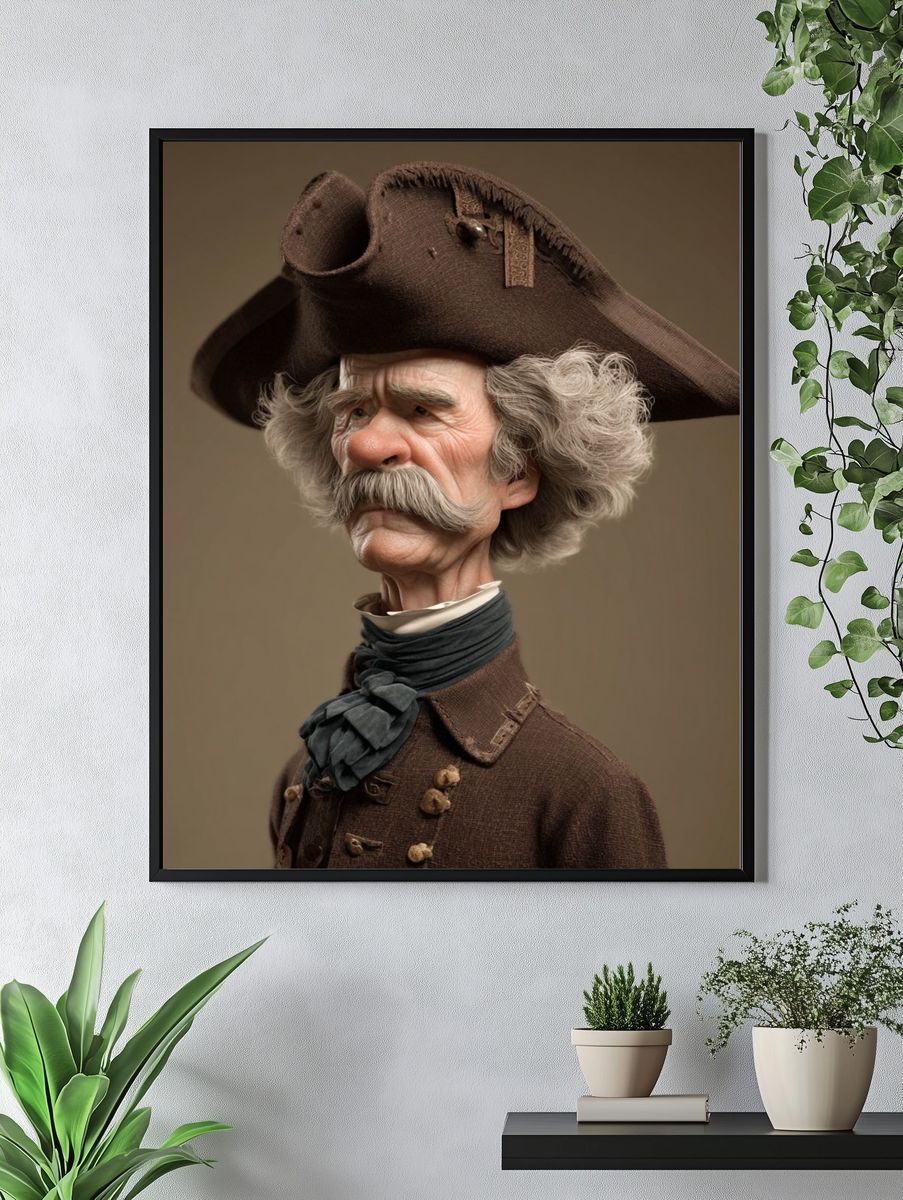 Colonial Gentleman Portrait Print. — room view 4