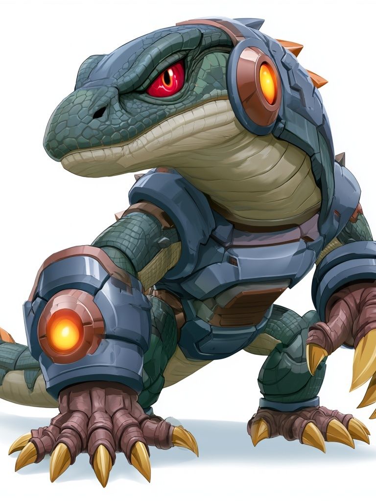 Cyber Raptor Digital Art Poster. poster — illustration art