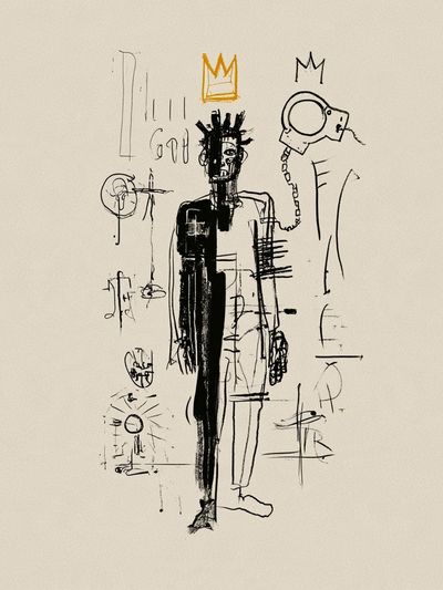 Crowned Figure Sketch Poster. poster
