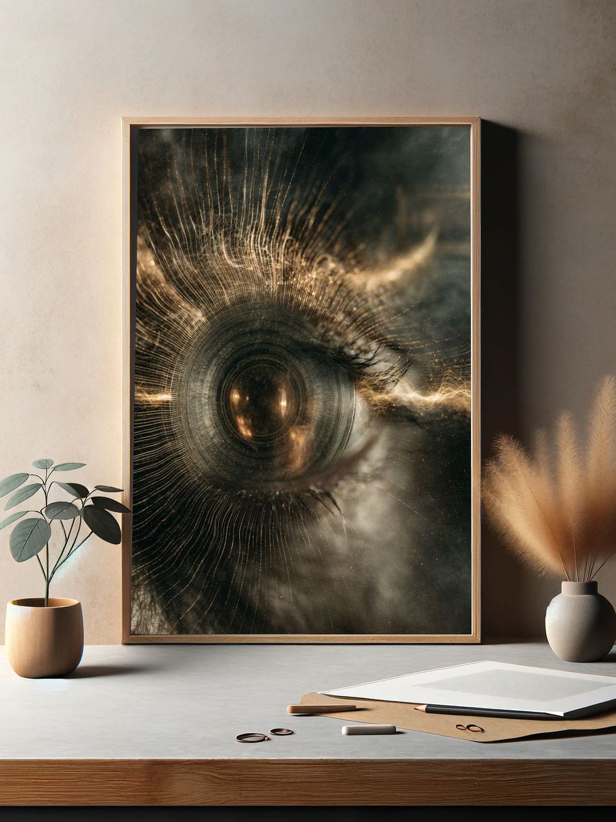 Cosmic Eye Surrealism Poster. — room view 2