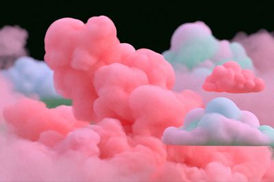 Pastel Cloudscape Abstract Print.