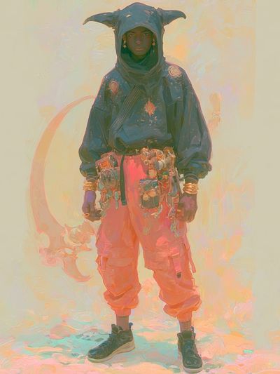 Mystic Figure Digital Art Poster. poster