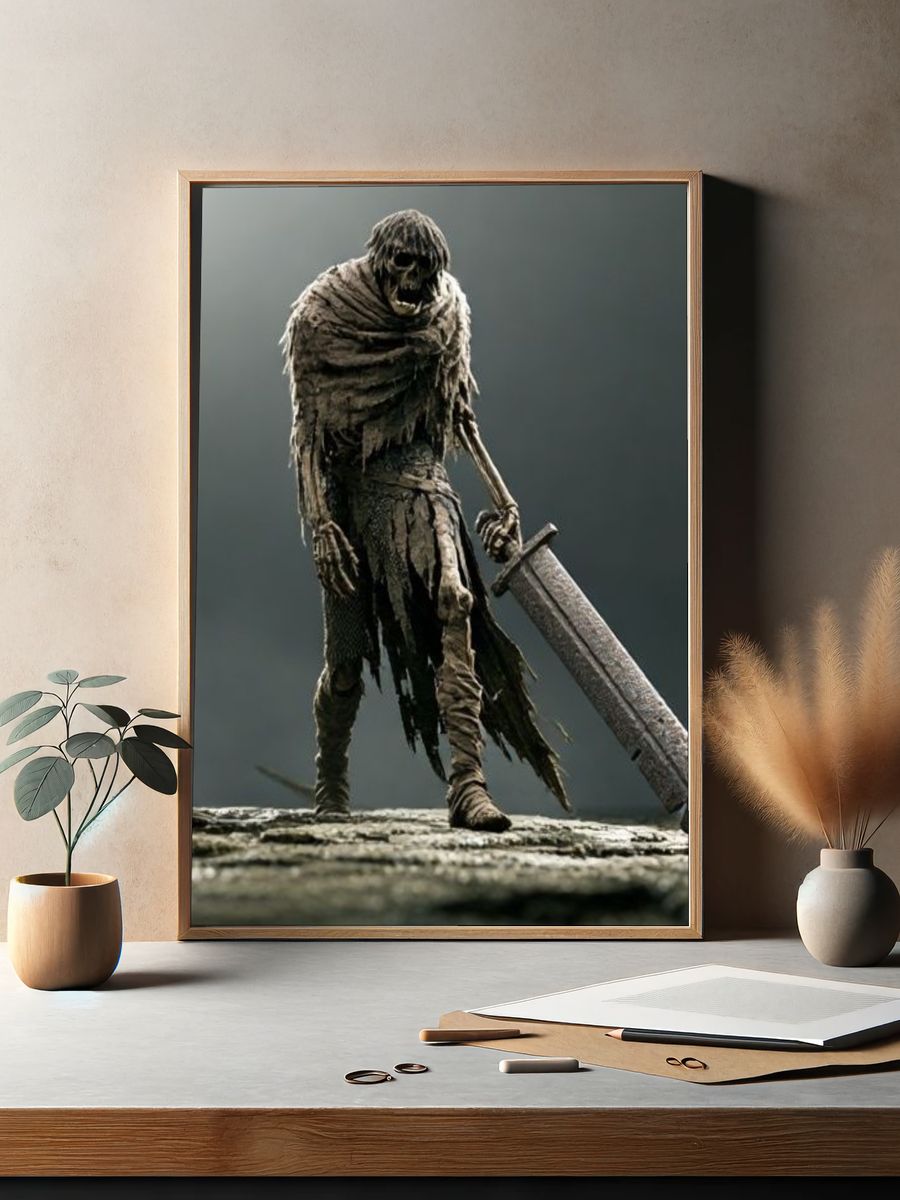 Undead Warrior Fantasy Print. — room view 2