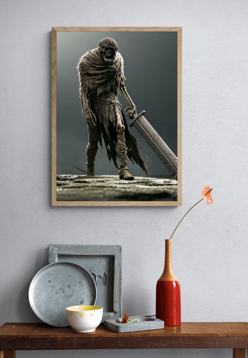 Undead Warrior Fantasy Print. — room view 3