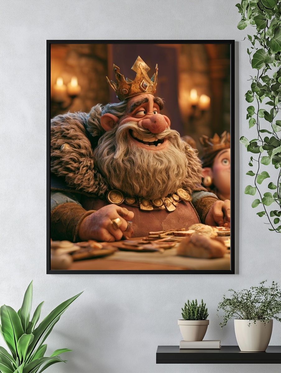 King at Feast Illustration Poster. — room view 4
