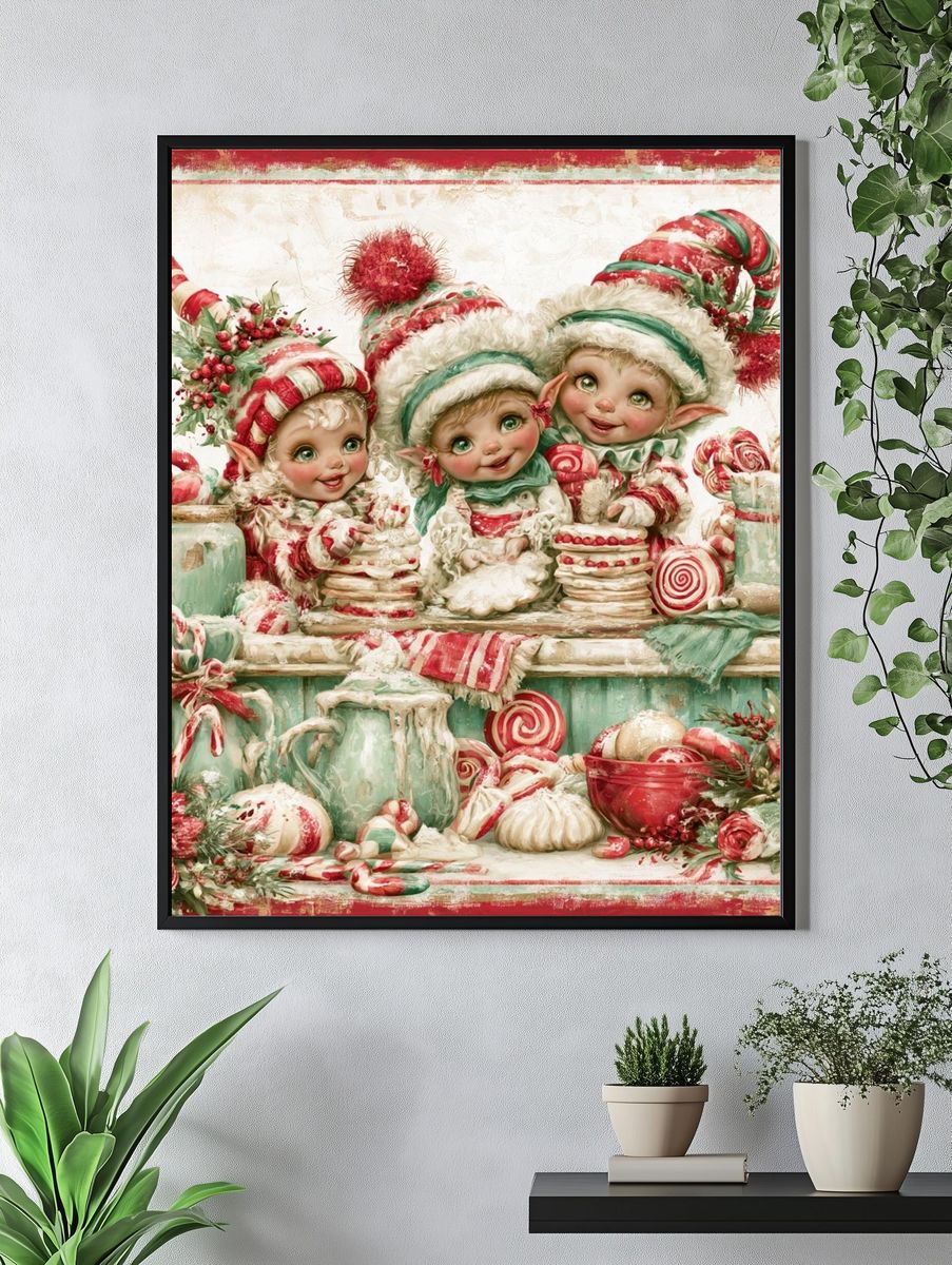 Christmas Elves Candy Shop Poster. — room view 4