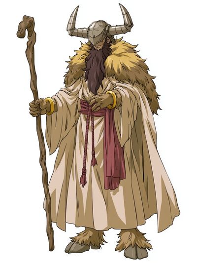 Horned Shaman Character Print. poster print