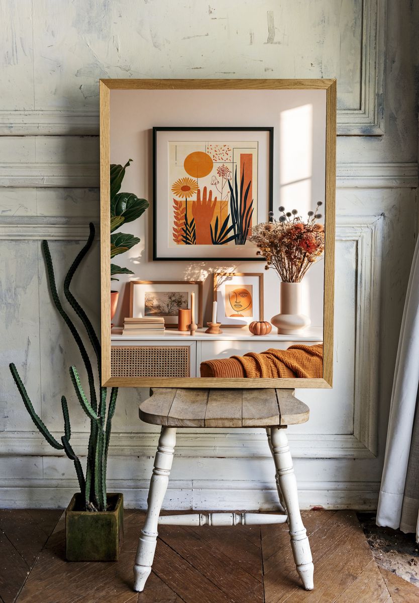 Sunlit Botanical Abstract Poster. room preview