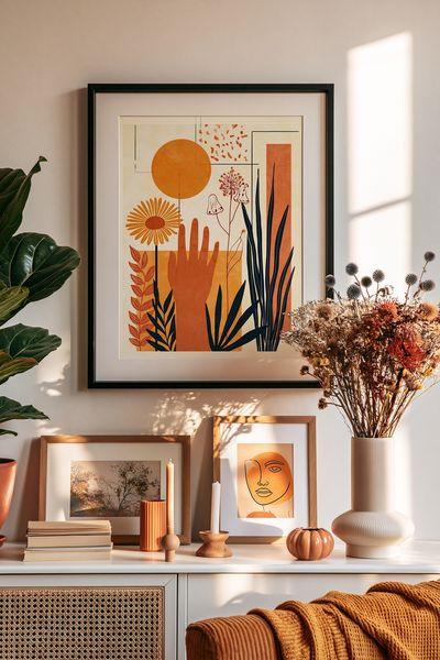 Sunlit Botanical Abstract Poster.