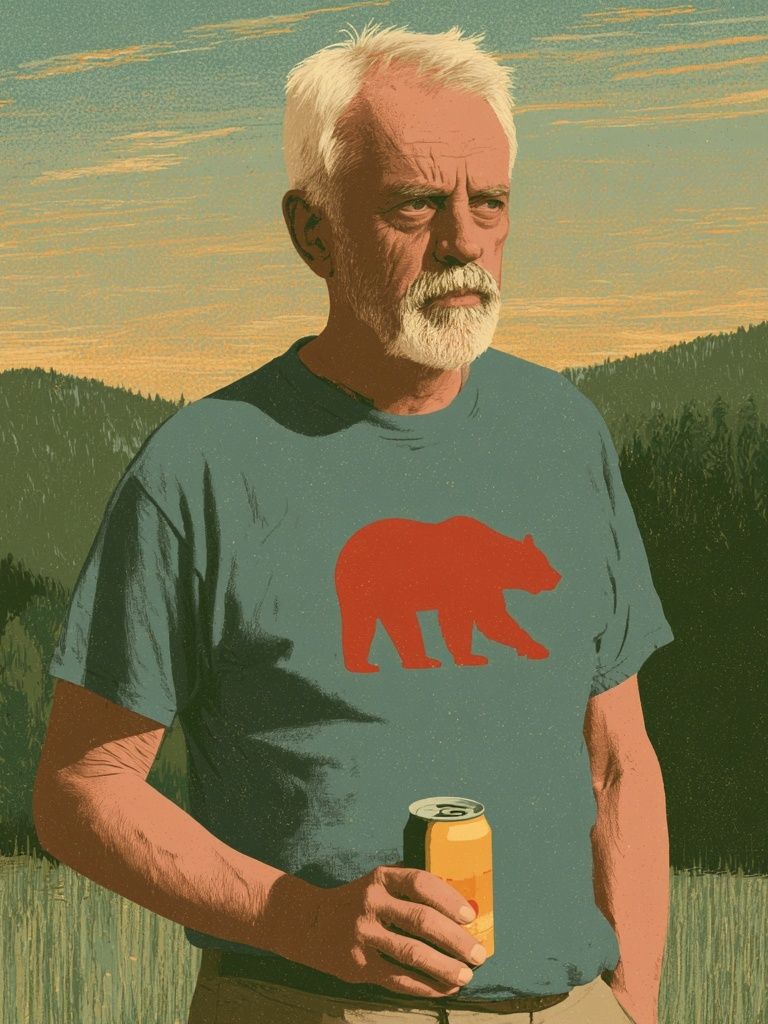 Mountain Portrait Illustration Poster. poster detail