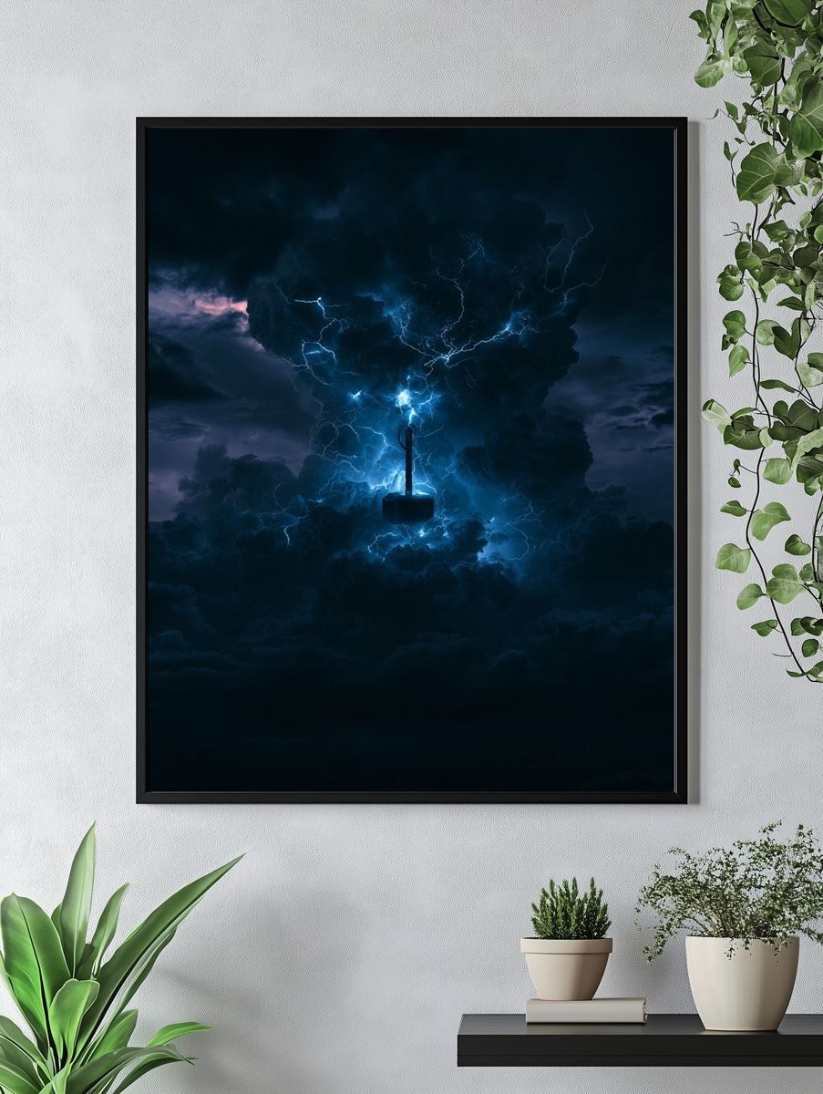 Electric Storm Cloudscape Poster. — room view 4