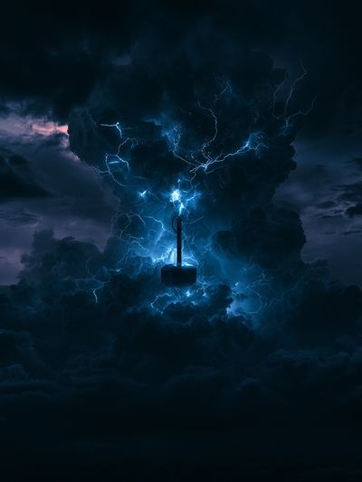 Electric Storm Cloudscape Poster.