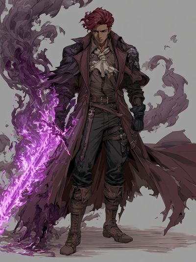 Dark Fantasy Warrior Illustration Poster. poster