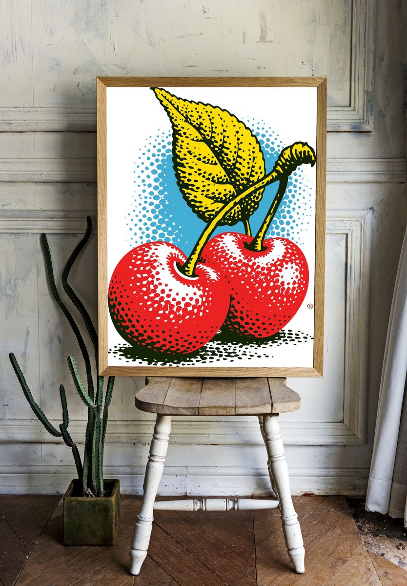 Pop Art Apple Poster. room preview