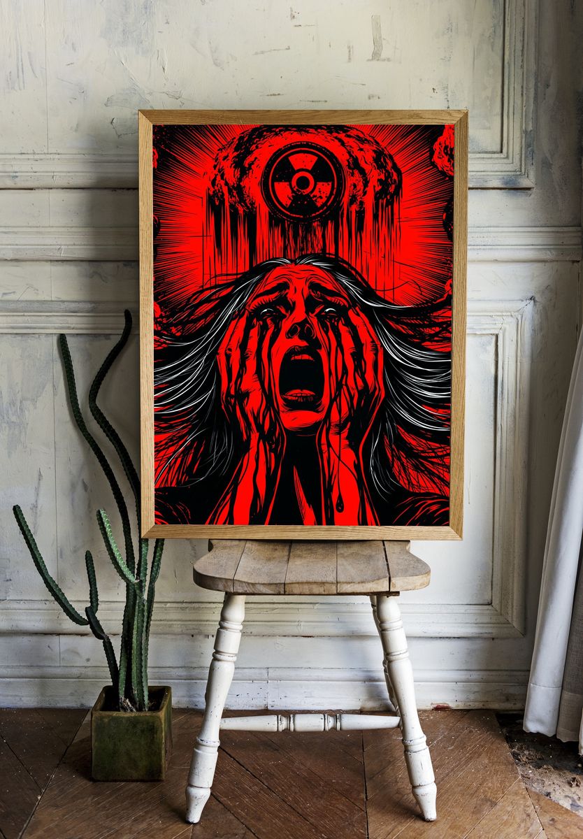 Nuclear Scream Horror Poster. room preview