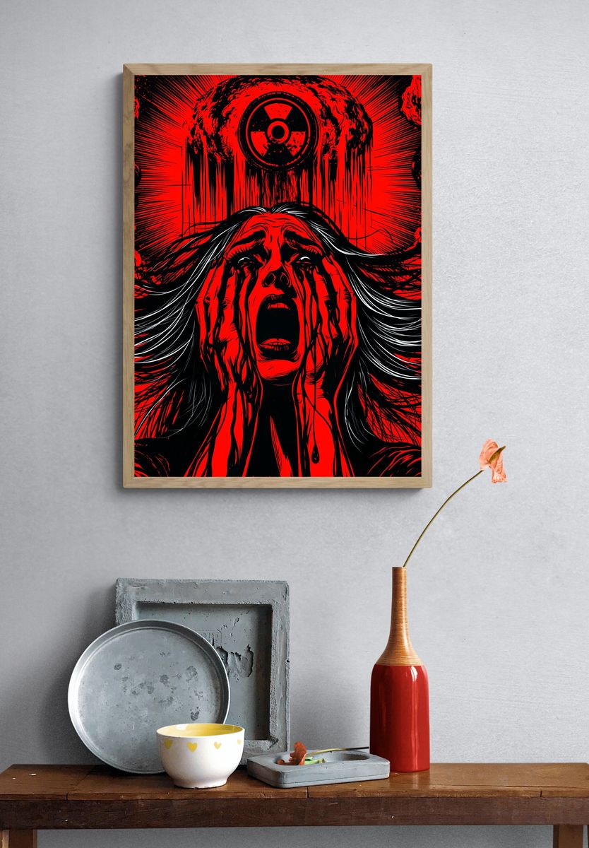 Nuclear Scream Horror Poster. — room view 3