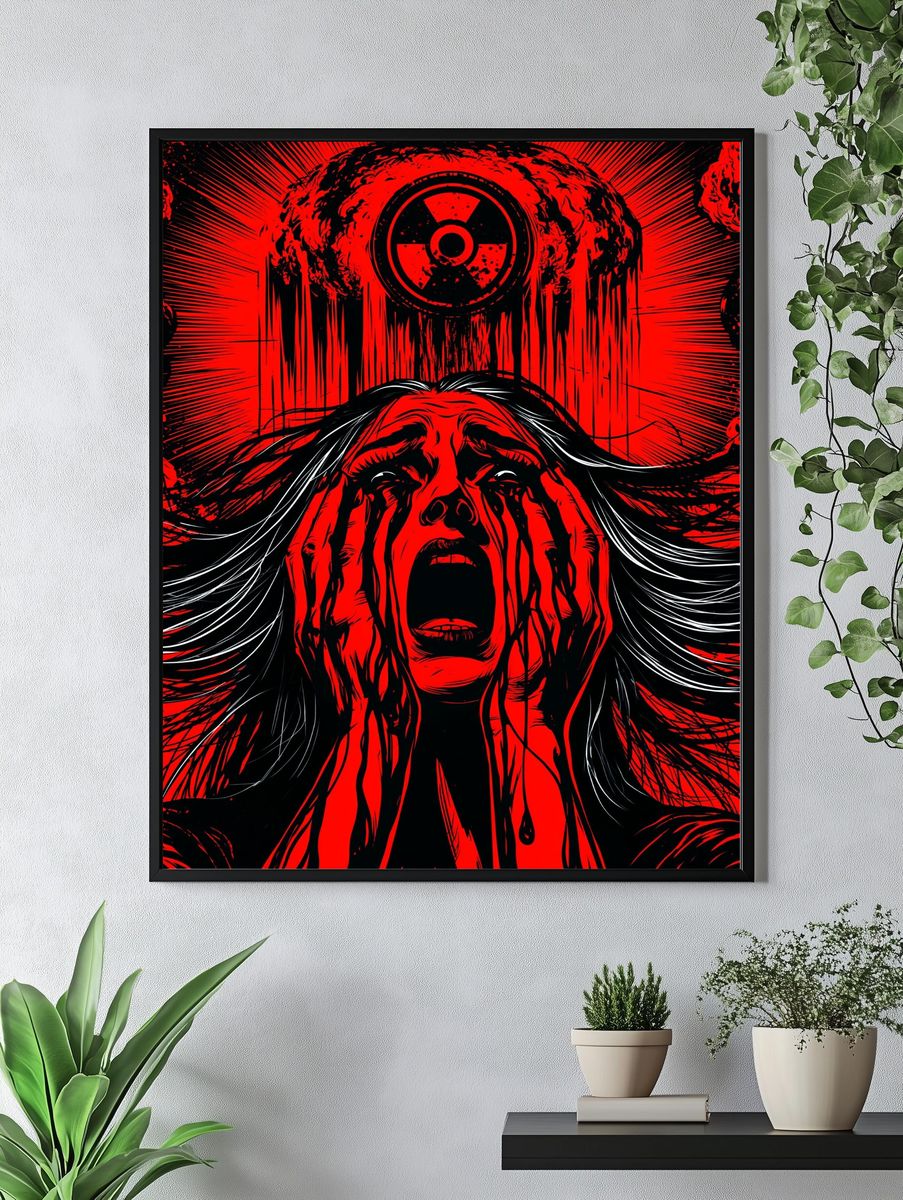 Nuclear Scream Horror Poster. — room view 4