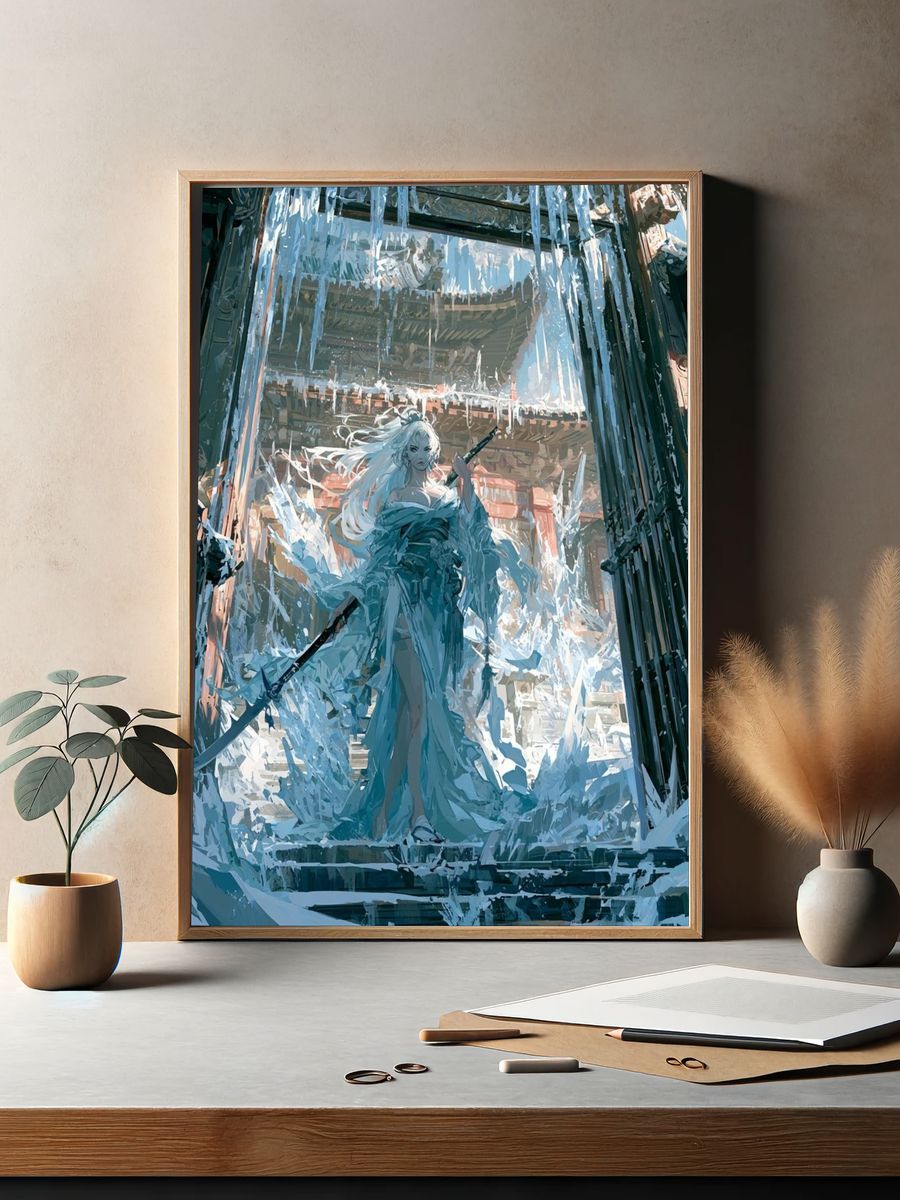 Ice Palace Warrior Illustration Poster. — room view 2