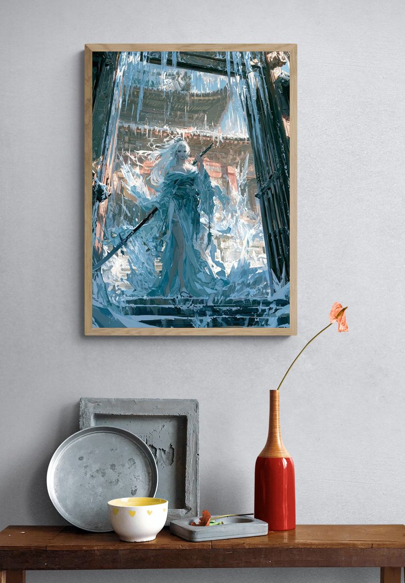 Ice Palace Warrior Illustration Poster. — room view 3