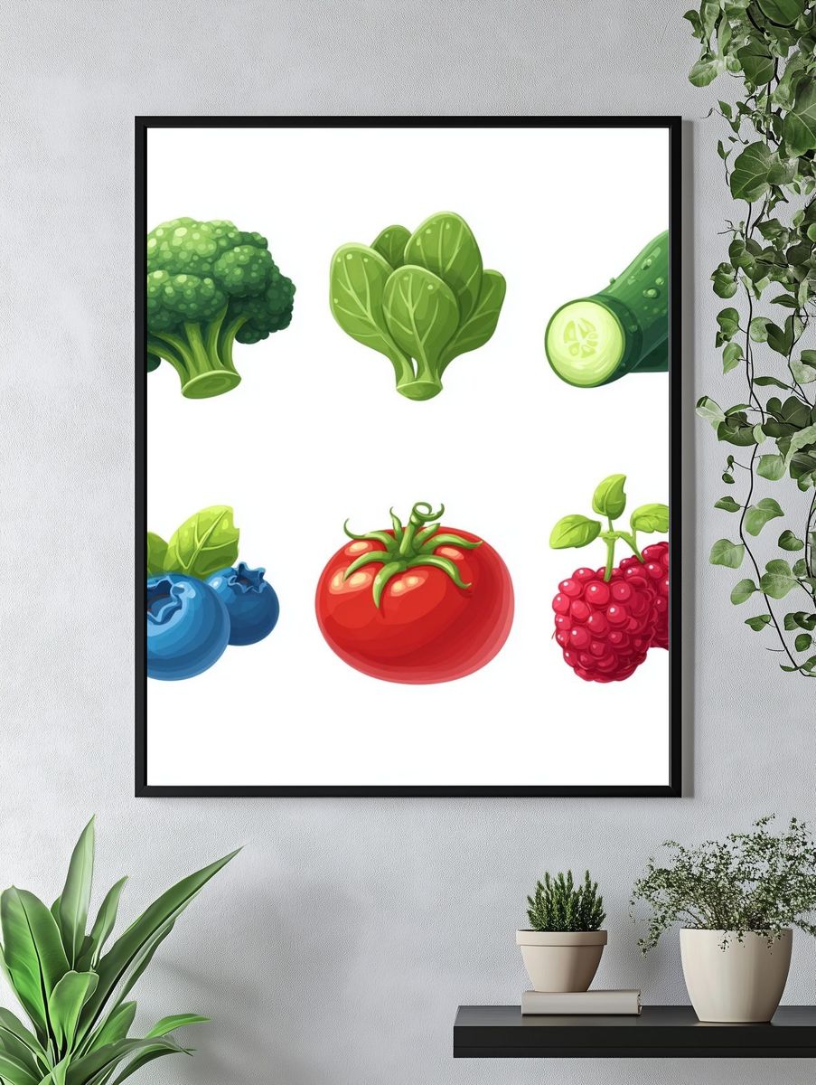 Fresh Produce Illustration Poster. — room view 4