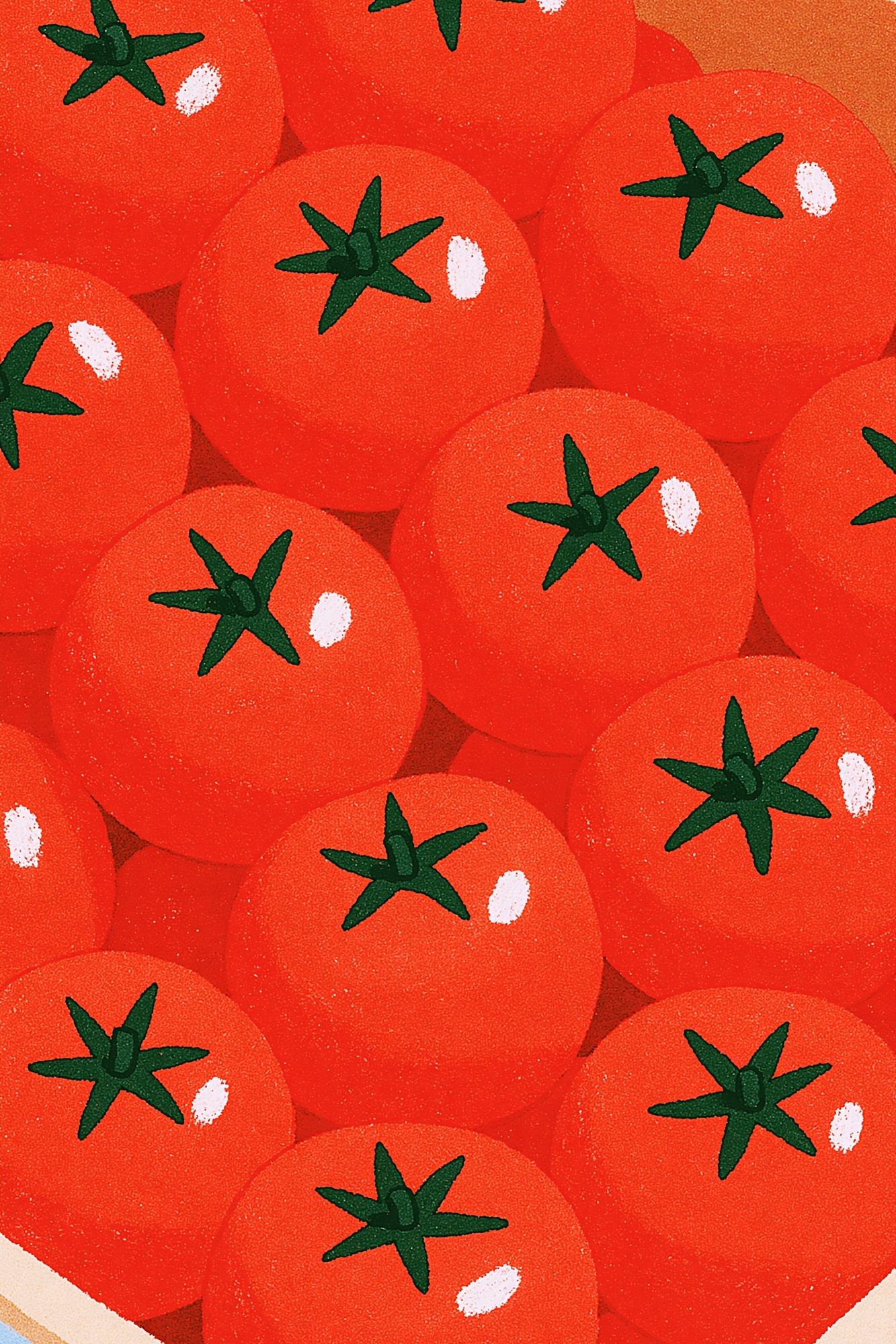 Tomato Crate Illustration Poster. poster detail