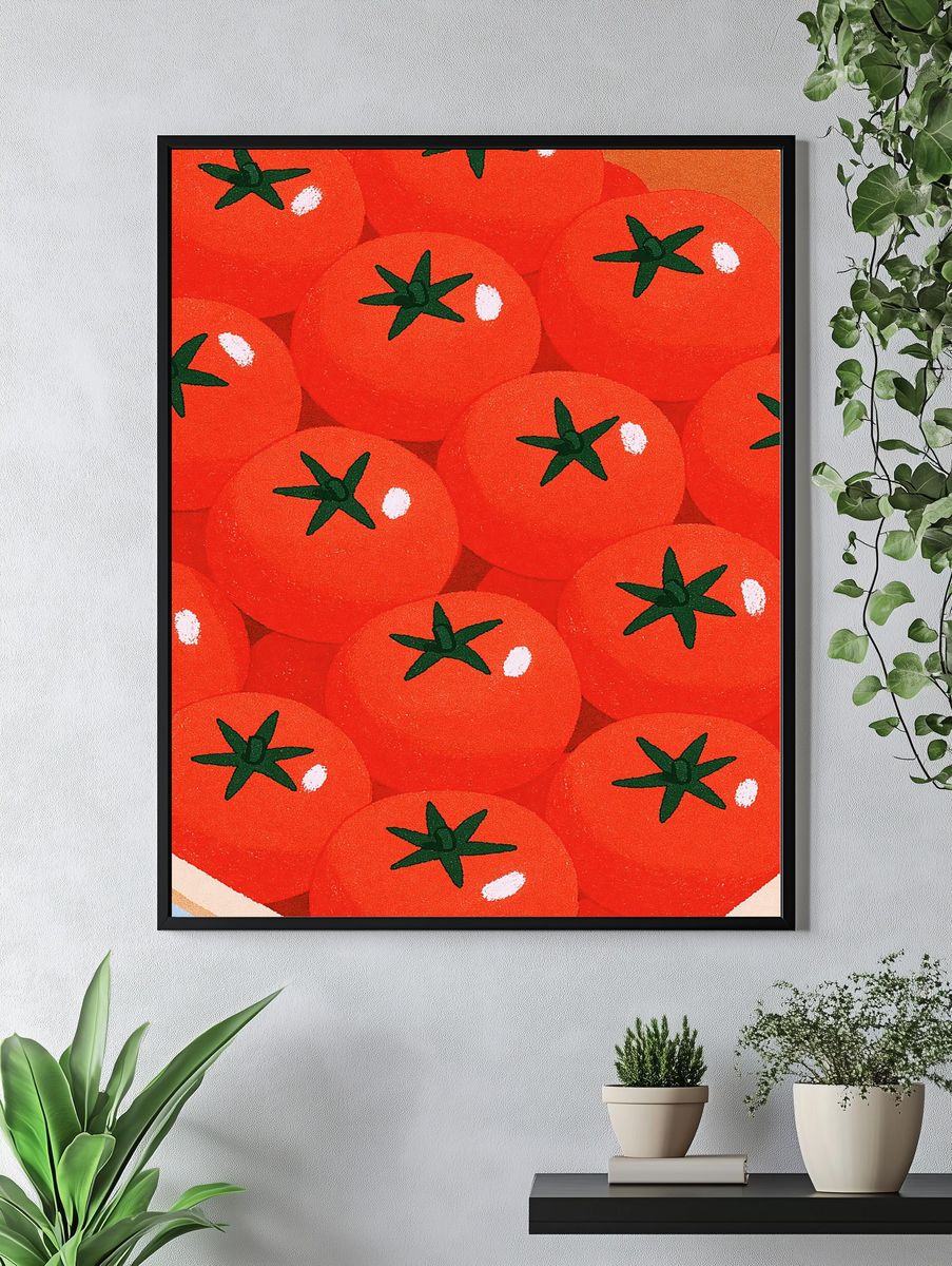 Tomato Crate Illustration Poster. — room view 4