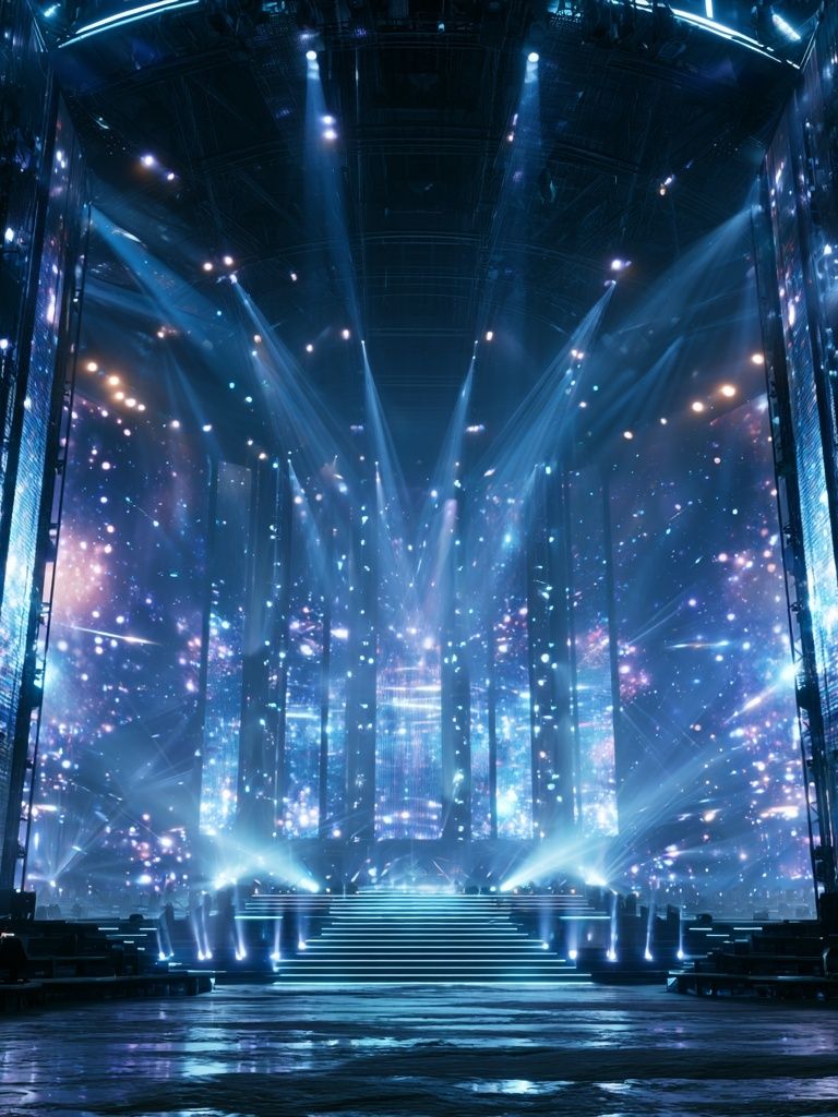 Cosmic Stage Lights Poster. poster detail