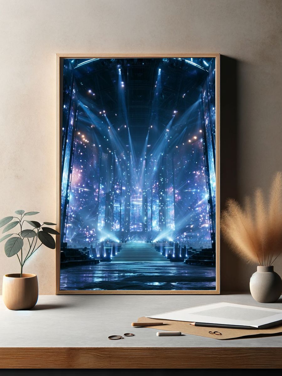 Cosmic Stage Lights Poster. — room view 2