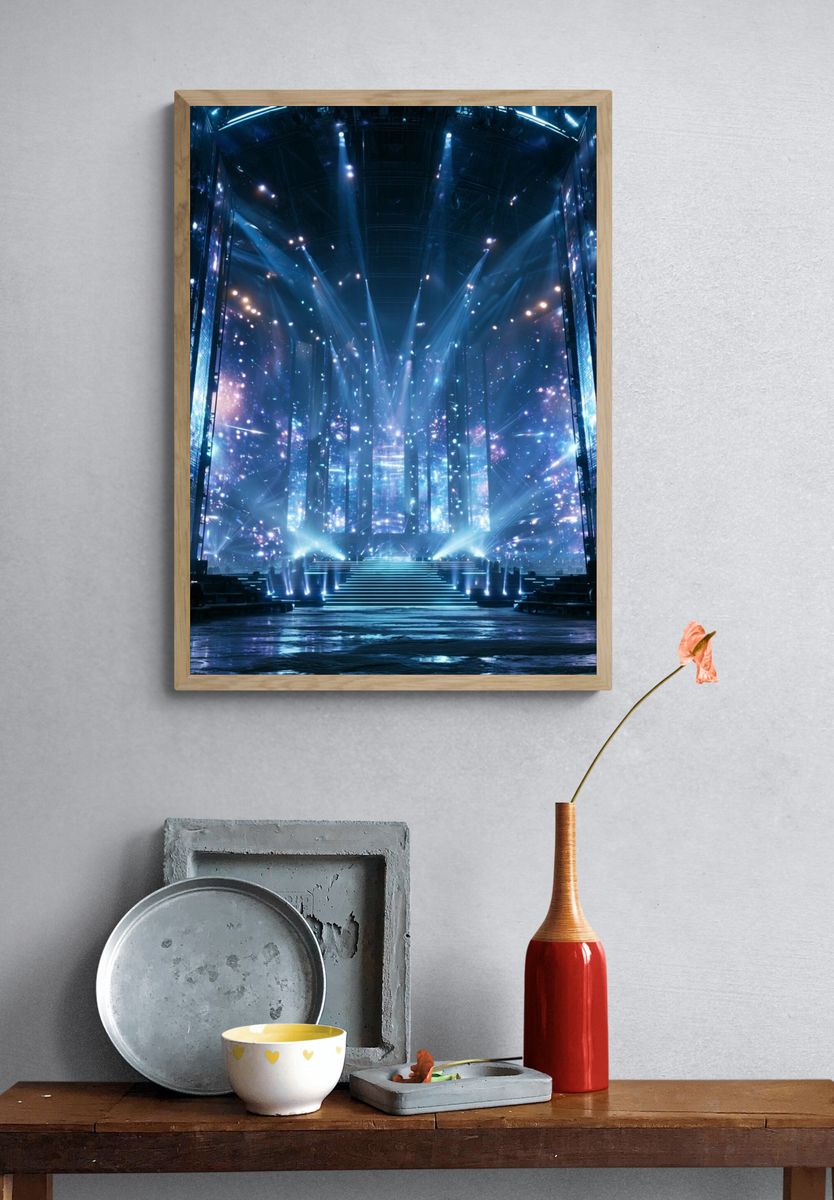 Cosmic Stage Lights Poster. — room view 3