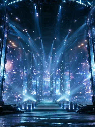 Cosmic Stage Lights Poster.