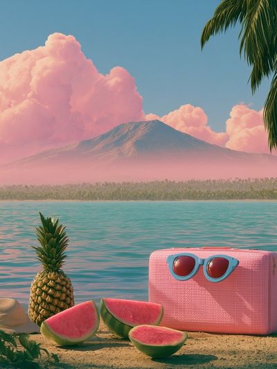 Tropical Pink Paradise Poster.