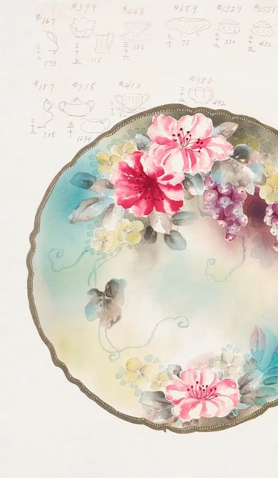 Design Plate (1880-1910) painting high.