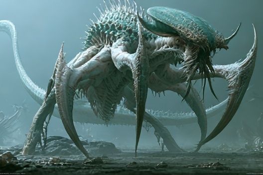 Alien Creature Digital Art Poster. poster — illustration art
