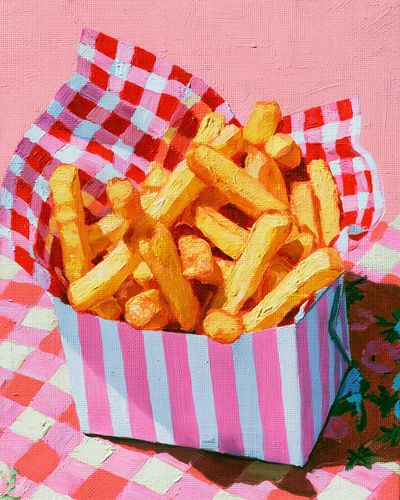 French Fries Still Life Illustration Poster.