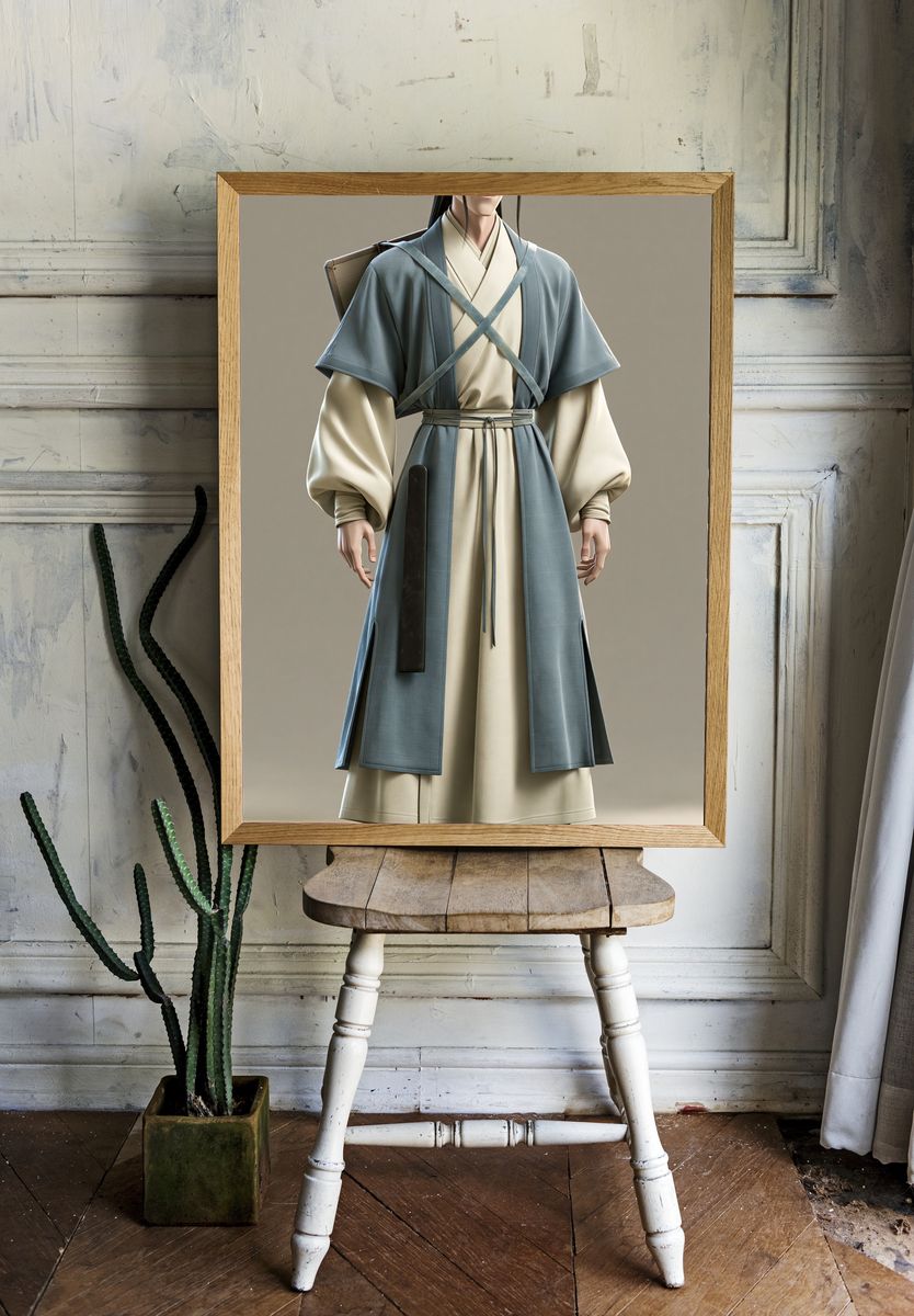 Ancient Warrior Character Illustration Poster. room preview
