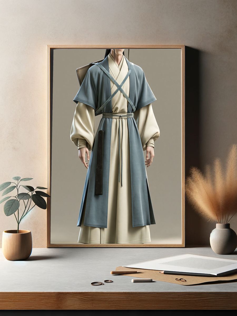 Ancient Warrior Character Illustration Poster. — room view 2