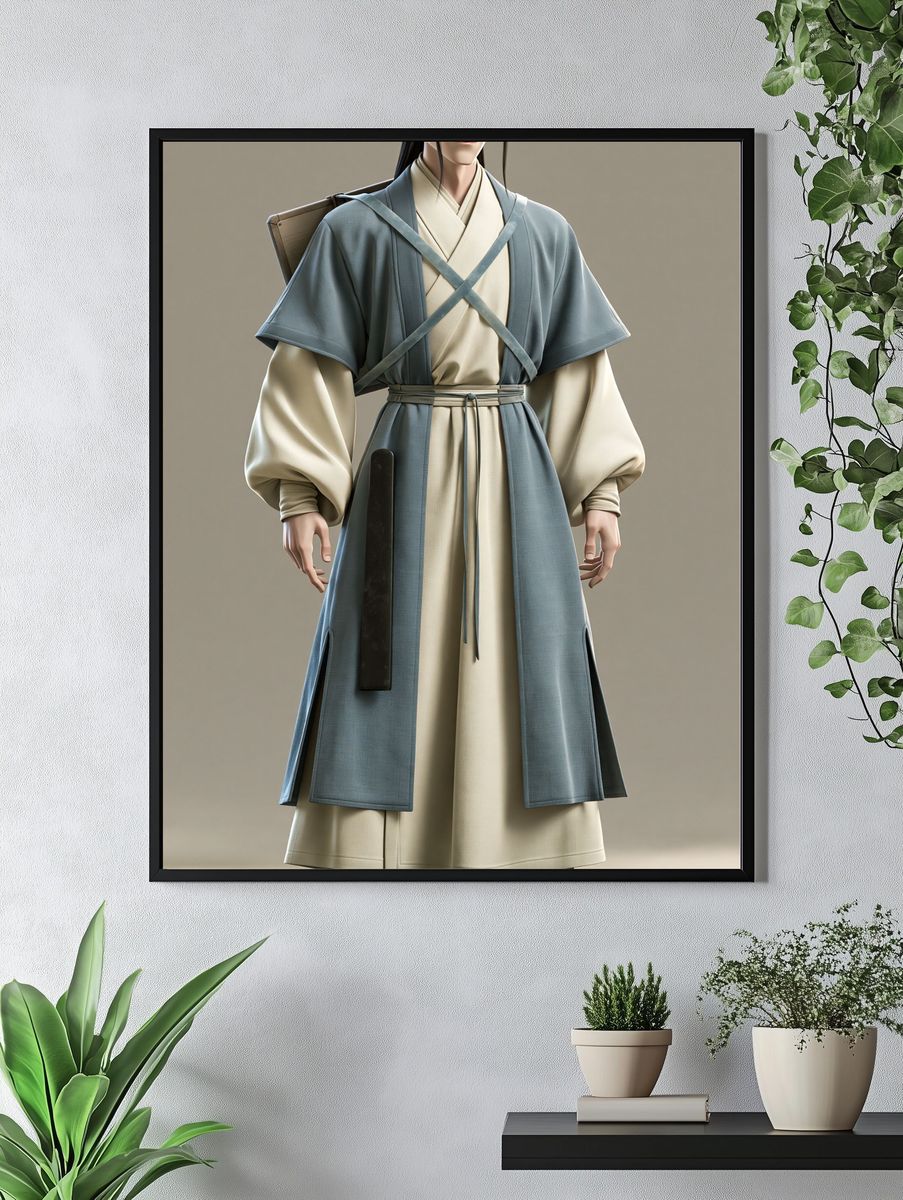 Ancient Warrior Character Illustration Poster. — room view 4