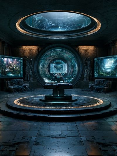 Futuristic Portal Chamber Poster.