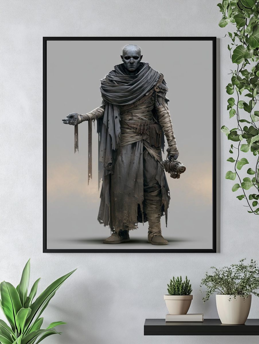 Mummy Warrior Digital Art Poster. — room view 4