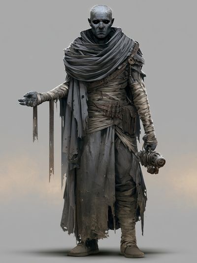 Mummy Warrior Digital Art Poster.