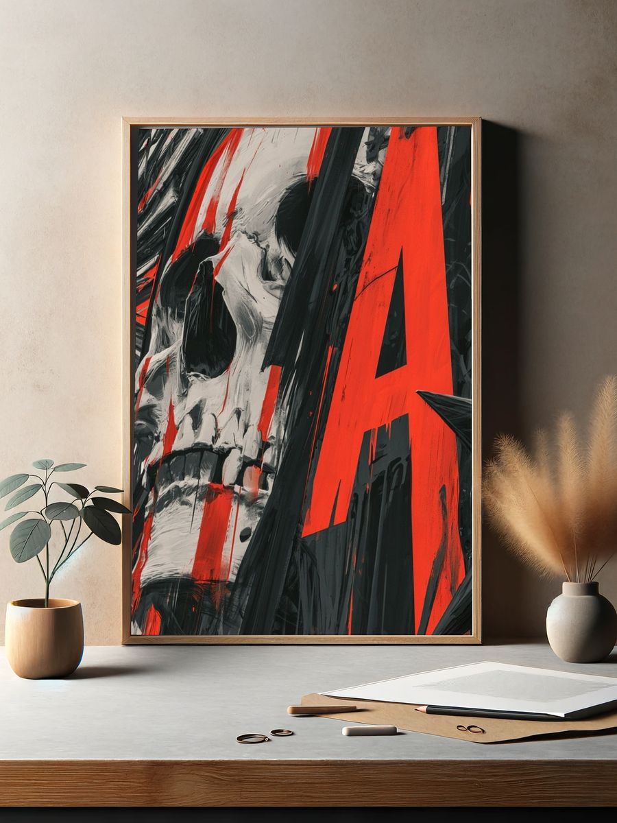 Desert Skull Ruins Sci-Fi Poster. — room view 2