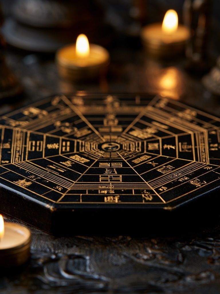 I Ching Hexagram Candlelight Poster. poster — illustration art