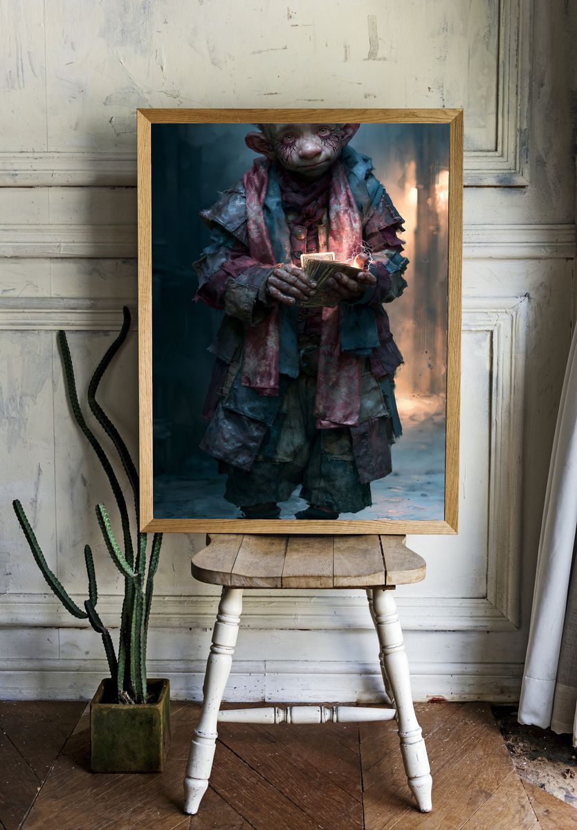 Fantasy Child Card Mage Print. — room view 1