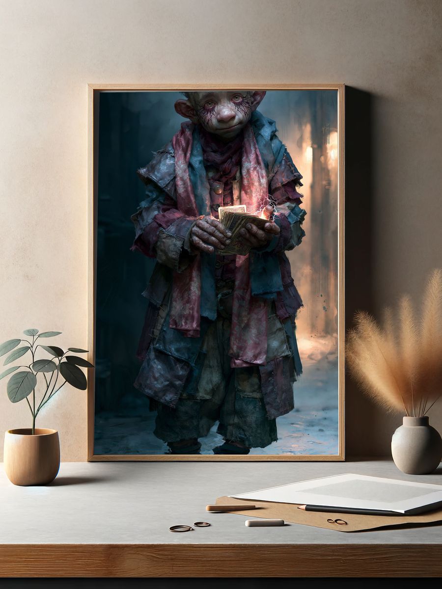 Fantasy Child Card Mage Print. — room view 2