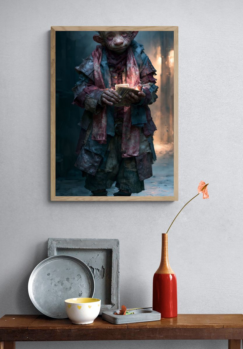 Fantasy Child Card Mage Print. — room view 3