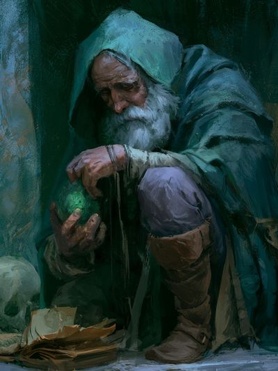 Mystic Hooded Sage Fantasy Print.
