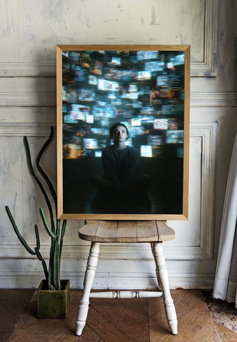 Digital Mindscape Portrait Poster. — room view 1